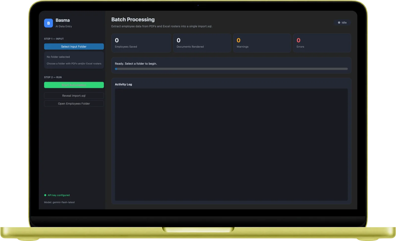 Basma Data Entry AI — Python desktop app for AI-assisted HR data entry