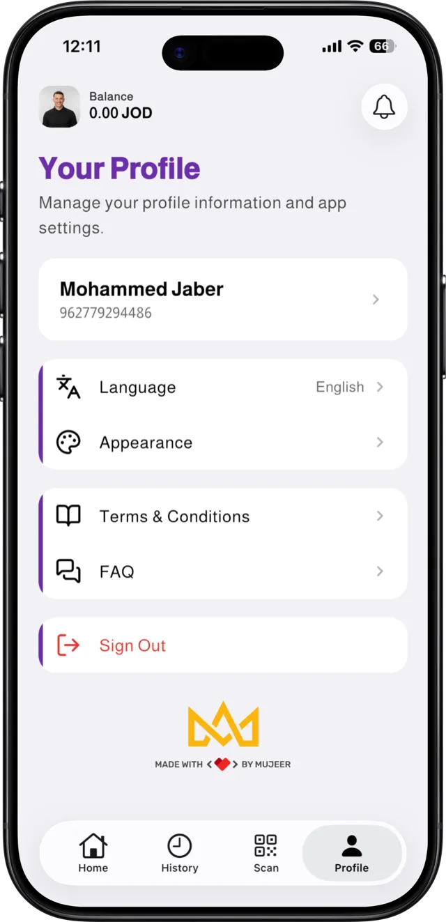 RidePass — profile