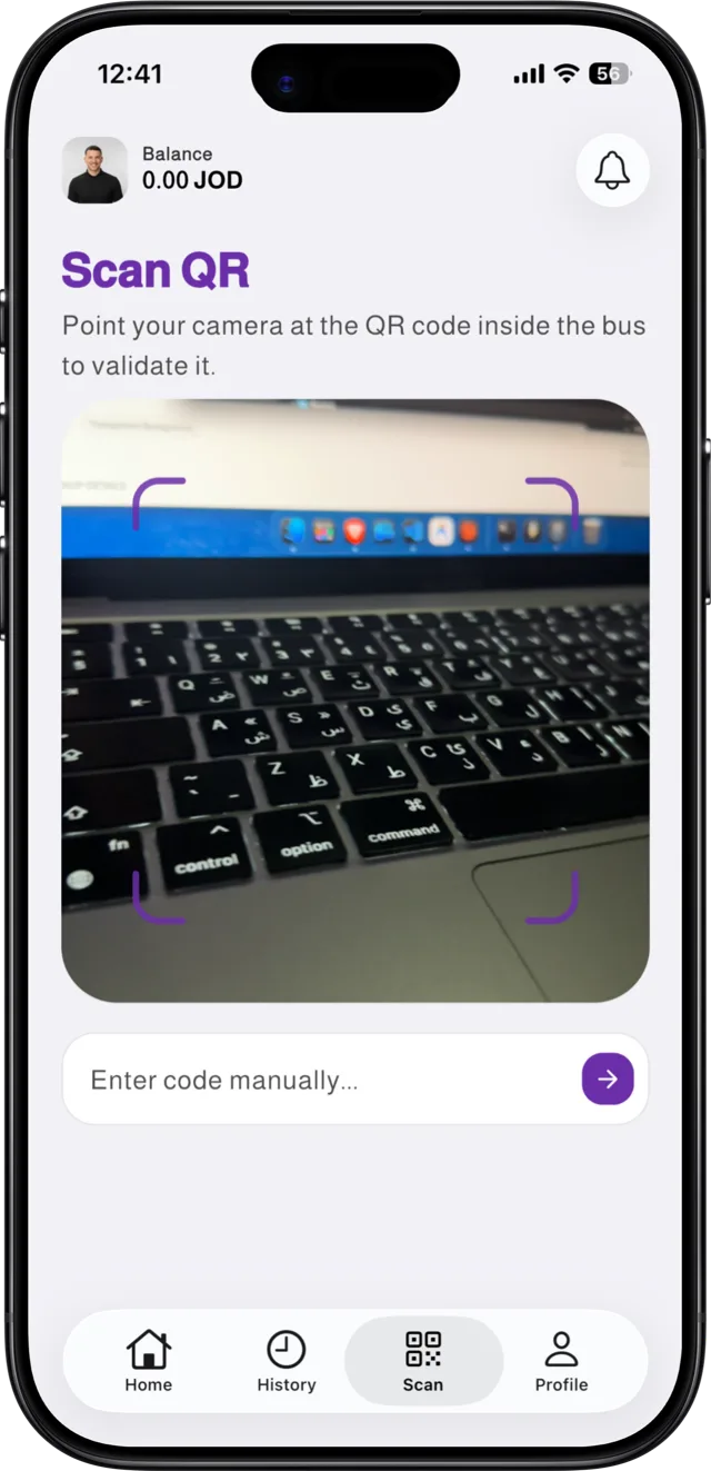 RidePass — scan a QR code