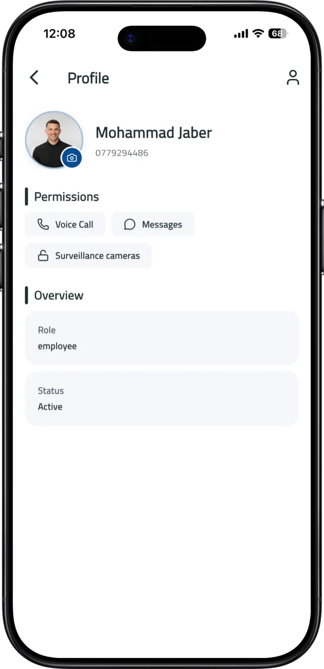 WMS — profile and permissions